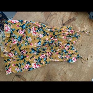 Xhilaration Mustard Floral Romper
